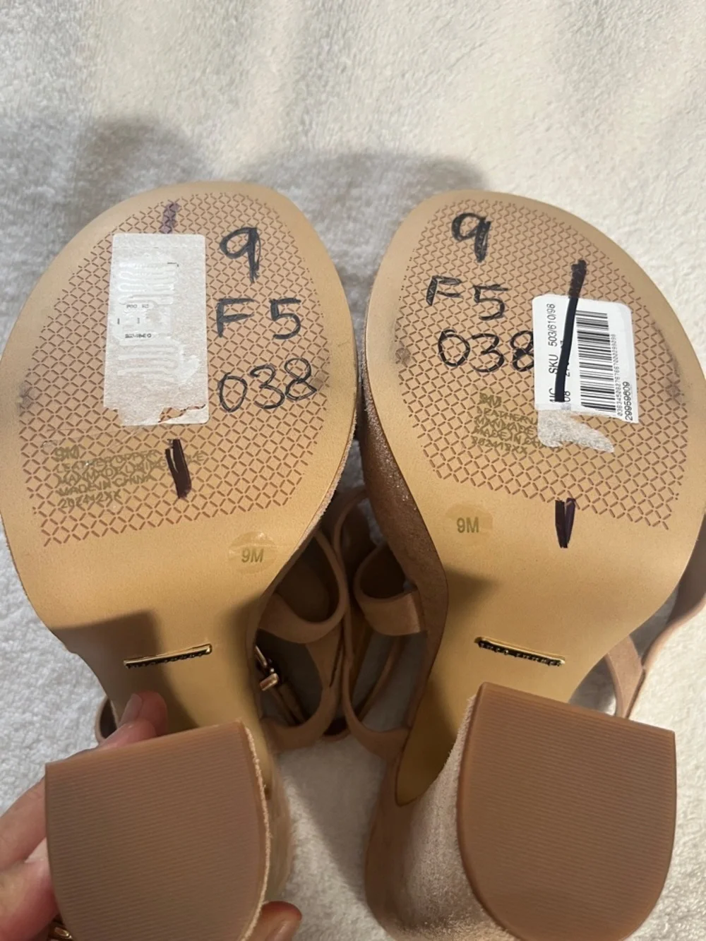 Gianni Bini Beige Suede Strappy Platform Sandal
